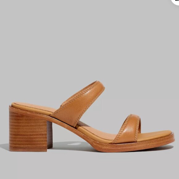 Madewell's Saige Double-Strap Sandal in Desert Camel Size 9 - Picture 2 of 6